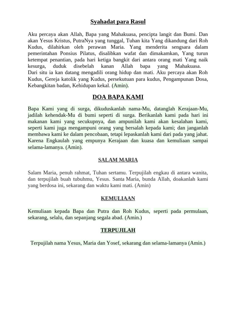Syahadat para Rasul | PDF