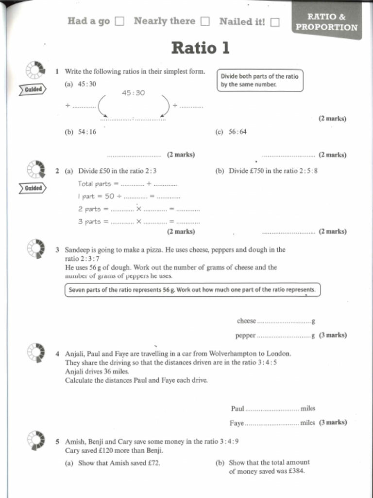 Potential Extension Worksheet Ratio | PDF