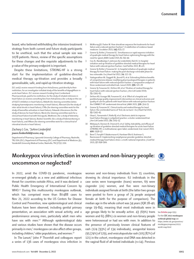 Monkeypox Virus Infection in Women and Non Binary | PDF | Sexually ...