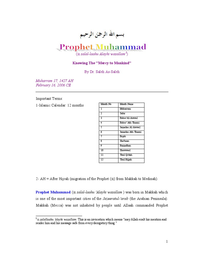 Knowing Prophet Muhammad - Peace Be Upon Him | PDF