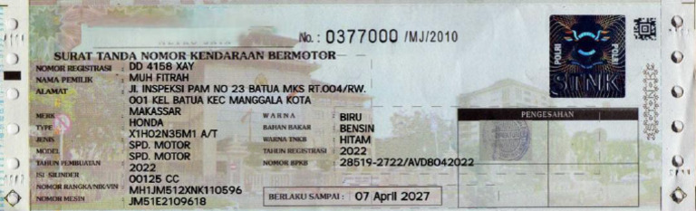 Rani STNK | PDF