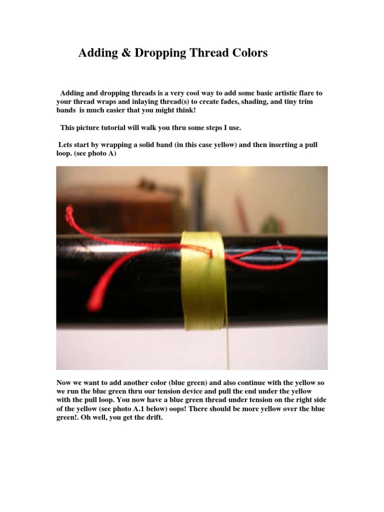 Adding and Dropping Thread Colors | PDF | Leisure