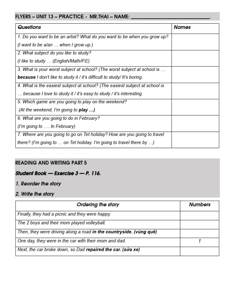 17 Copies - Unit 13 - Practice | PDF