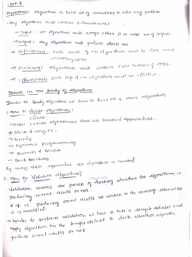DAA Unit 1 and 2 | PDF