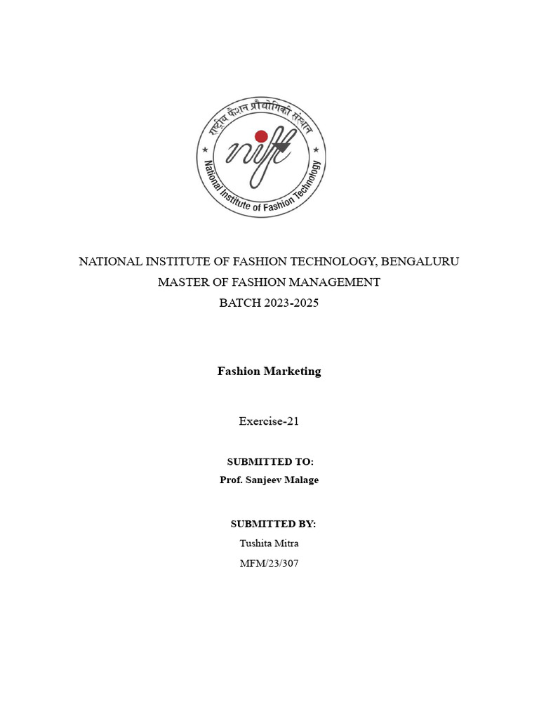 Fashion Marketing Exercise 21 PDF