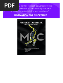 Cricket Journal by MFC