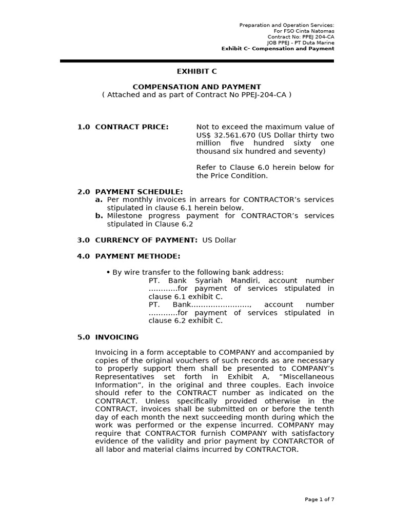 Compensation Format | PDF