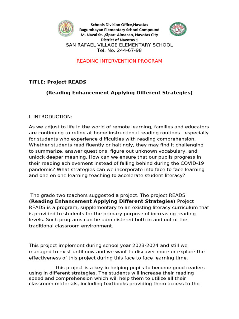 Project Reads Grade Two 1 | PDF