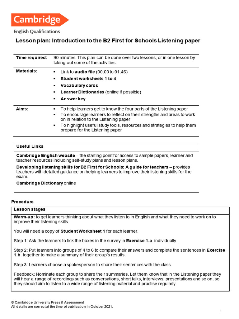 Listening FCE | PDF