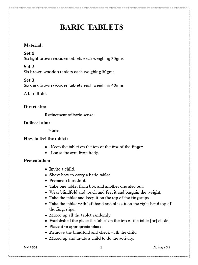 Baric Tablets | PDF