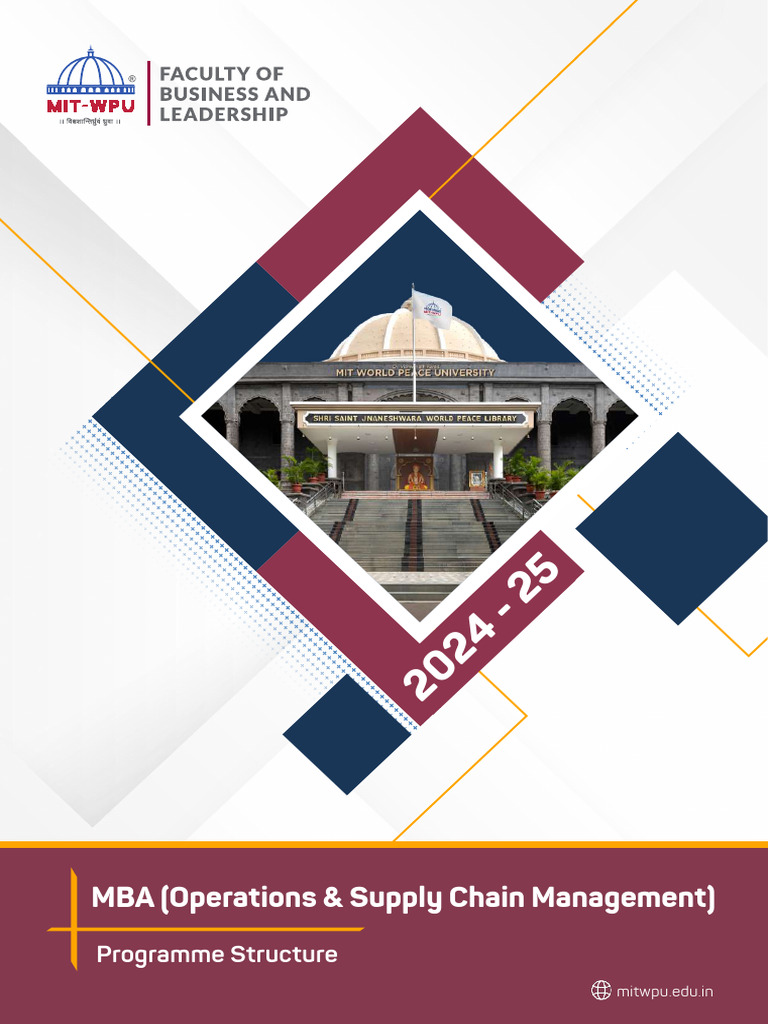 24CC MBA Operations & Supply Chain Management | PDF