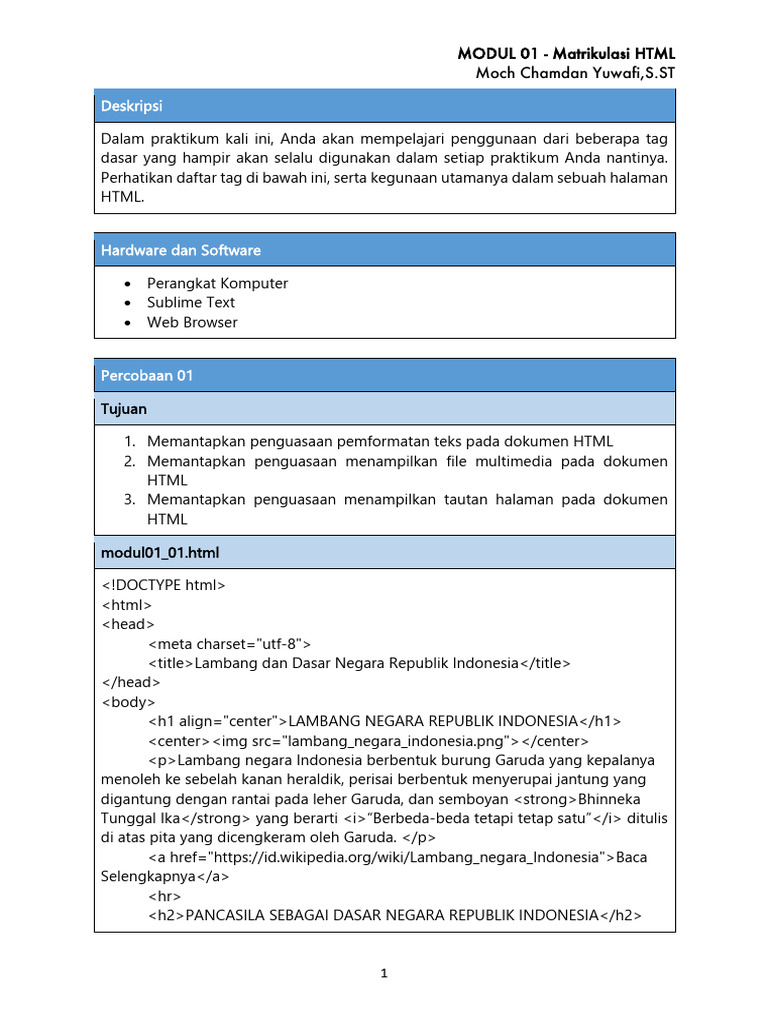 Atc - Modul 01 - HTML | PDF