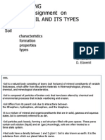 Site Planning Assignment On Soil and Its Types: Characteristics Formation Properties Types