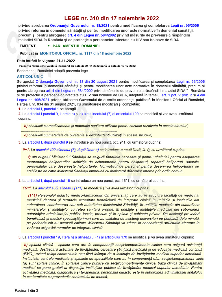 LEGE Nr 310 Din 17 Noiembrie 2022 PDF