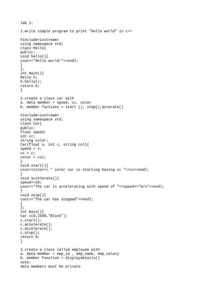 C++ Program Questions | PDF