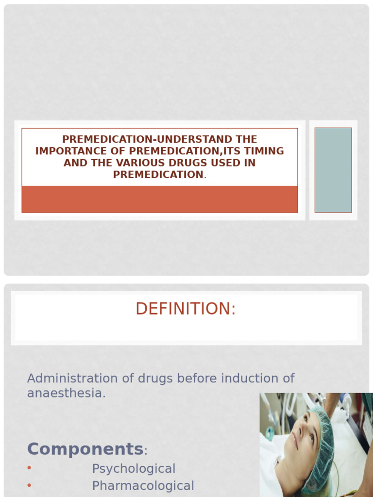 Premedication | PDF