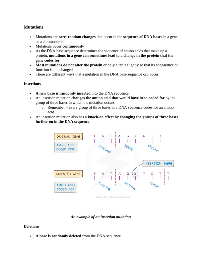Gene Mutations | PDF