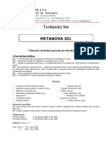 METANOVA SEL - technický list