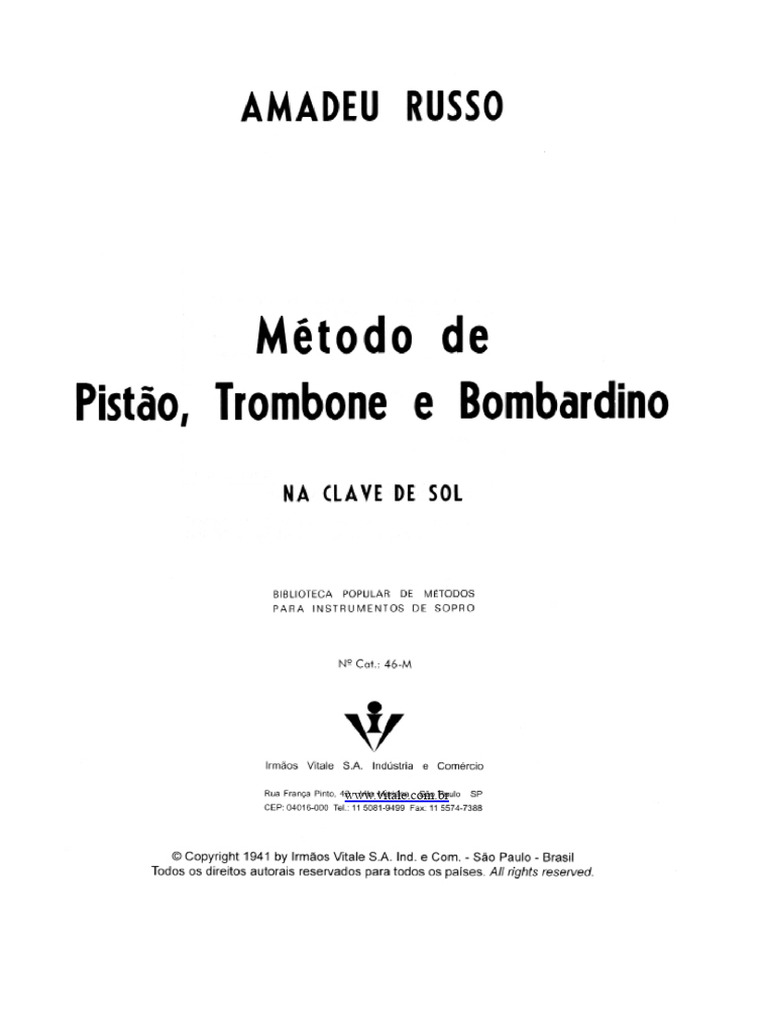 01 Método Trompete Trombone Bombardino Amadeu Russo Completo Pdf