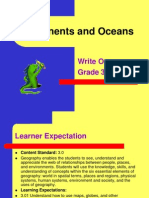 Continents and Oceans: Write On Grade 3