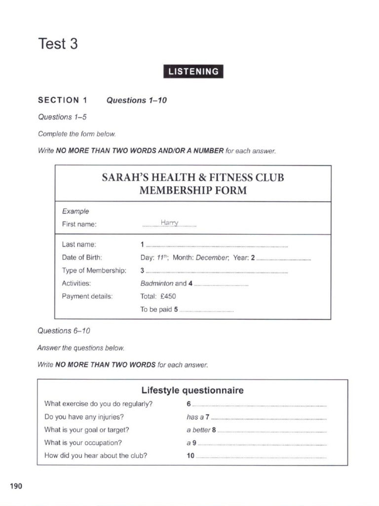 Test 3 - Part 1 - Listening | PDF