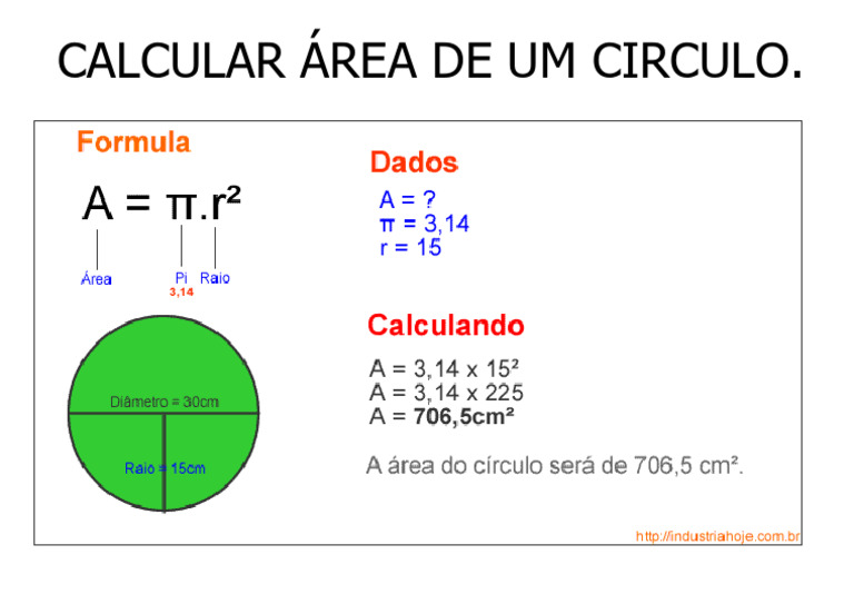 Calcular Área Do Circulo. | PDF