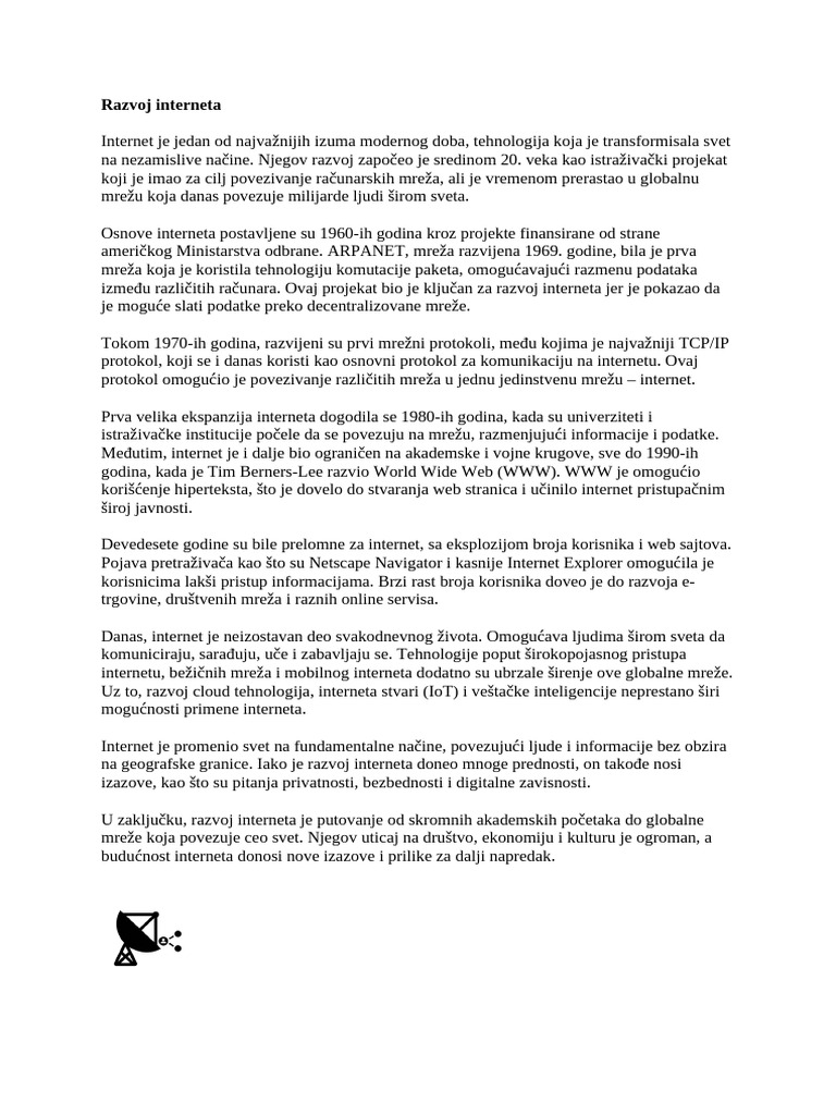 Razvoj Interneta | PDF