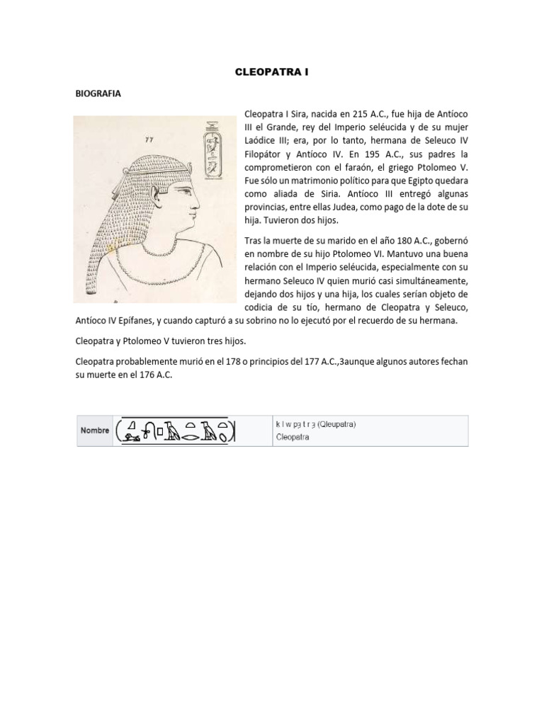 Cleopatra I Pdf