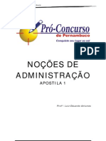 Noções de Administração - ADMINISTRAÇÃO FINANCEIRA E ORÇAMENTÁRIA