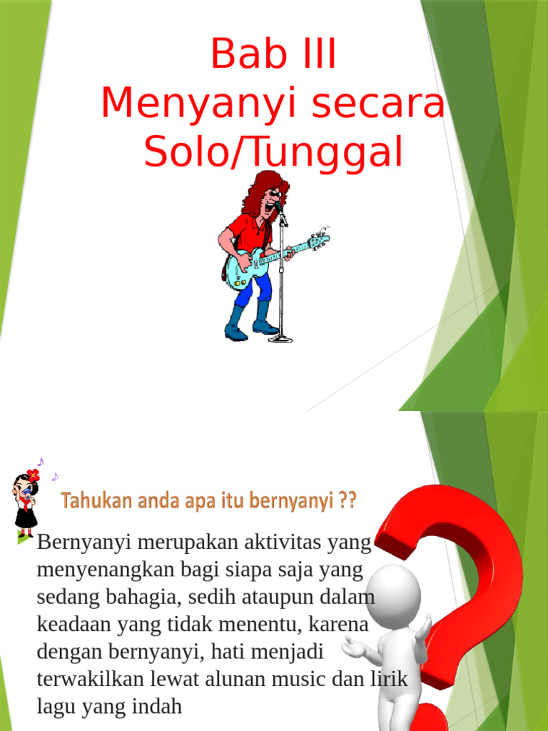 Bab III Menyanyi Lagu Secara Solo | PDF