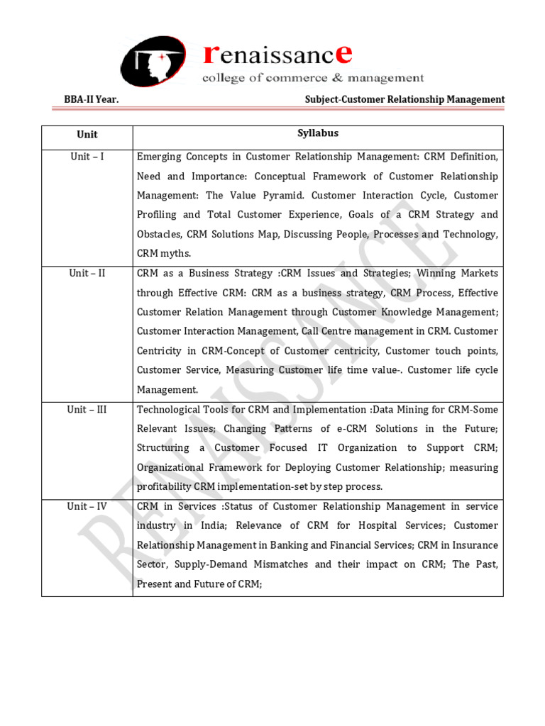 Customer Relationship Management 1 | PDF