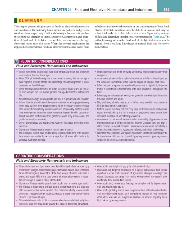 Fluid and Electrolyte Balance Insights | PDF | Medical Specialties ...