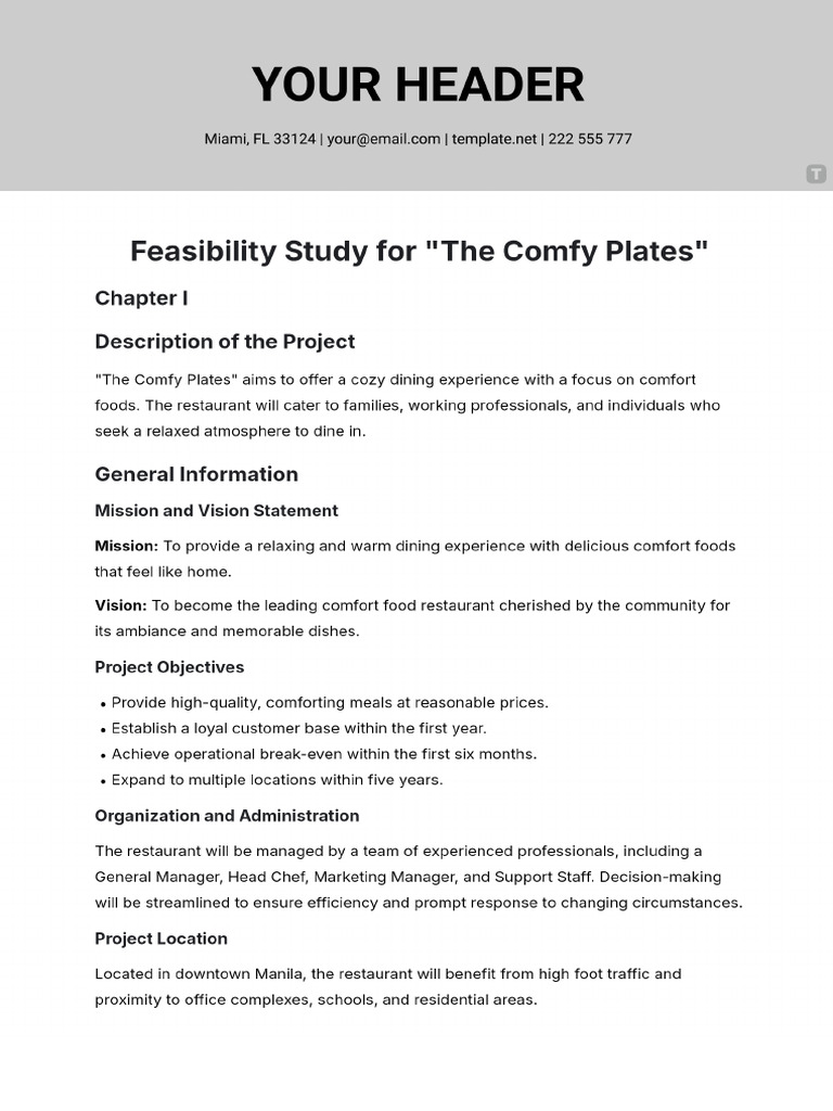 Free Feasibility Study | PDF