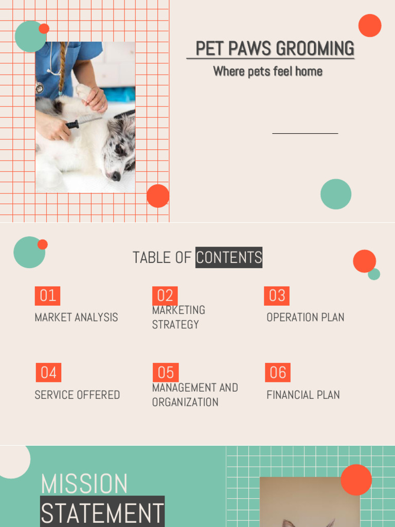 Image showcasing Pet Grooming Company Business Plan by Slidesgo | PDF
