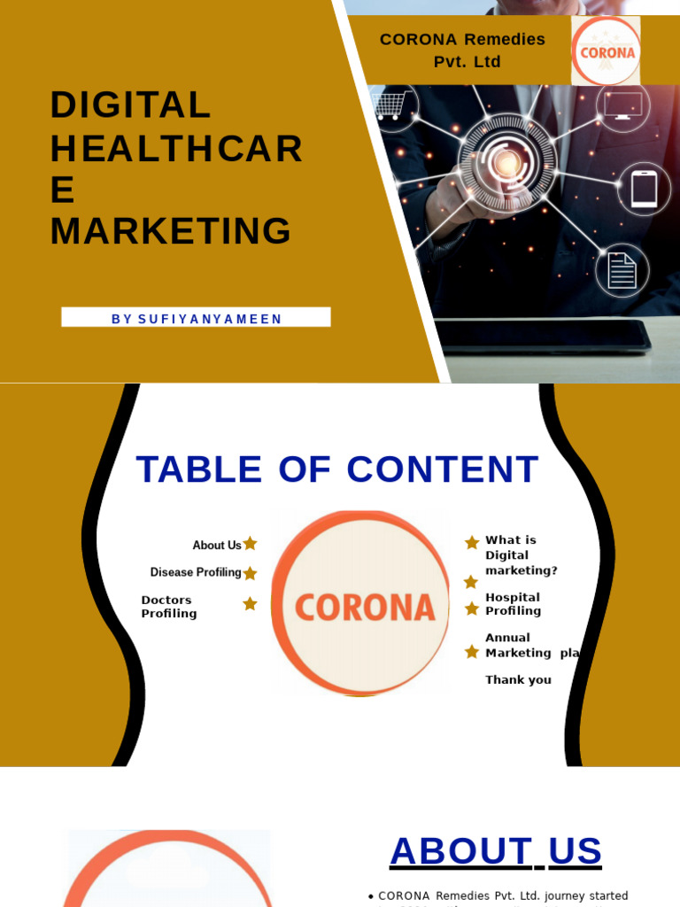 Healthcare Digital Marketing PPT by Sufiyan Yameen | PDF
