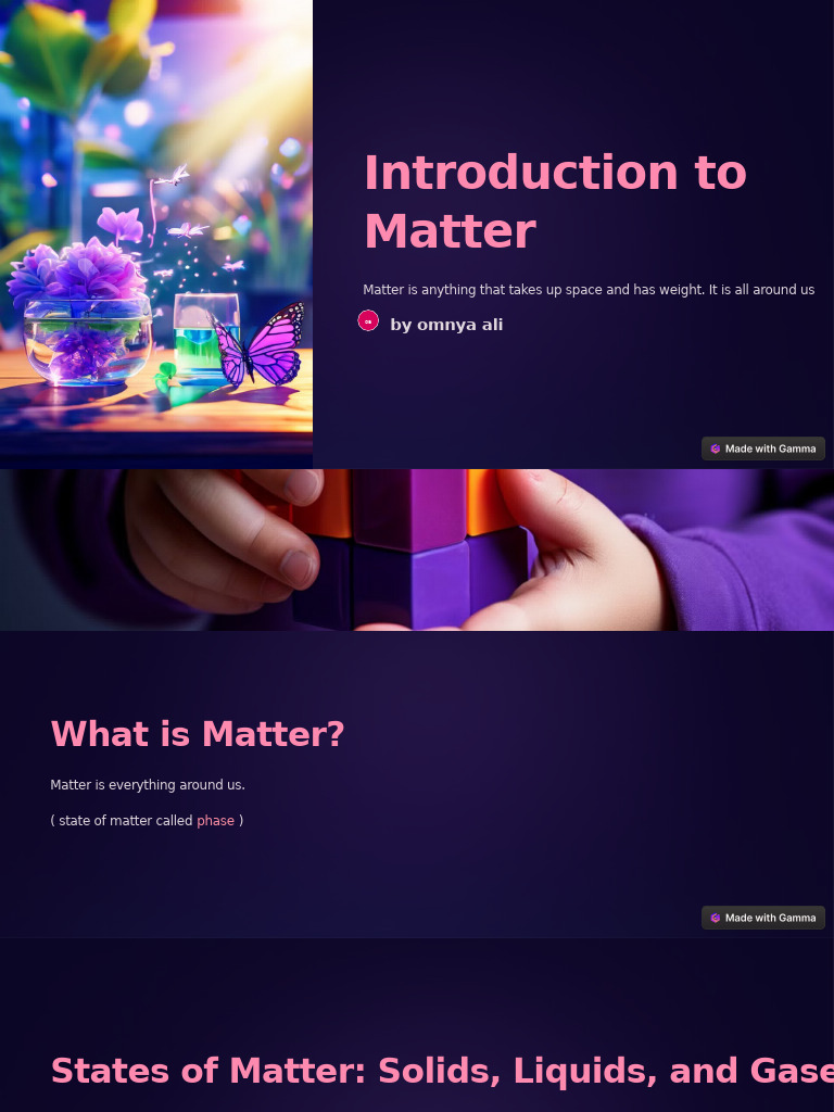 Understanding Matter and Its States | PDF