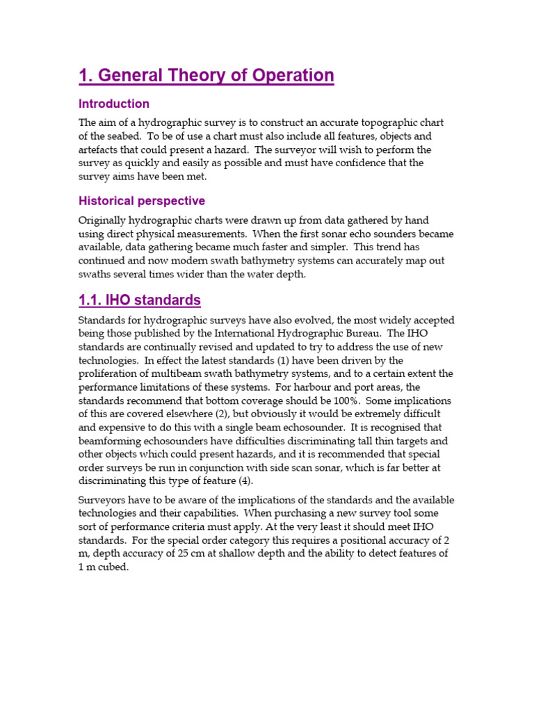 GeoSwath General Theory of Operation | PDF