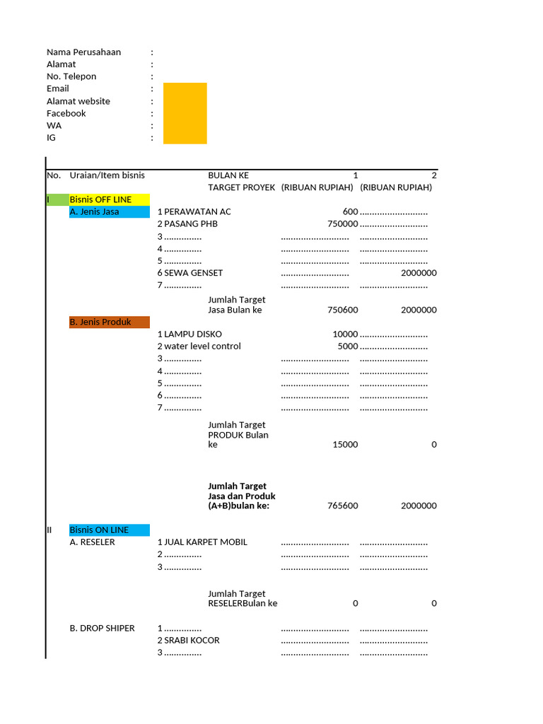 Draft Business Plan Tugas Ke 4 | PDF