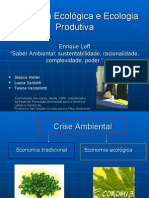 Economia Ecológica e Produtividade Sustentável