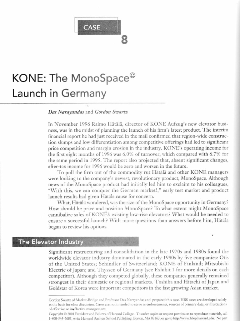 b2b Marketing Case 8 KONE - 0002 | PDF | Elevator | General Contractor