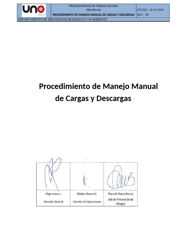 Manejo Manual de Cargas en Chile | PDF | Factores humanos y ergonomía