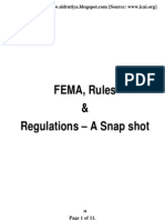 FEMA, Rules & Regulations - A Snap Shot
