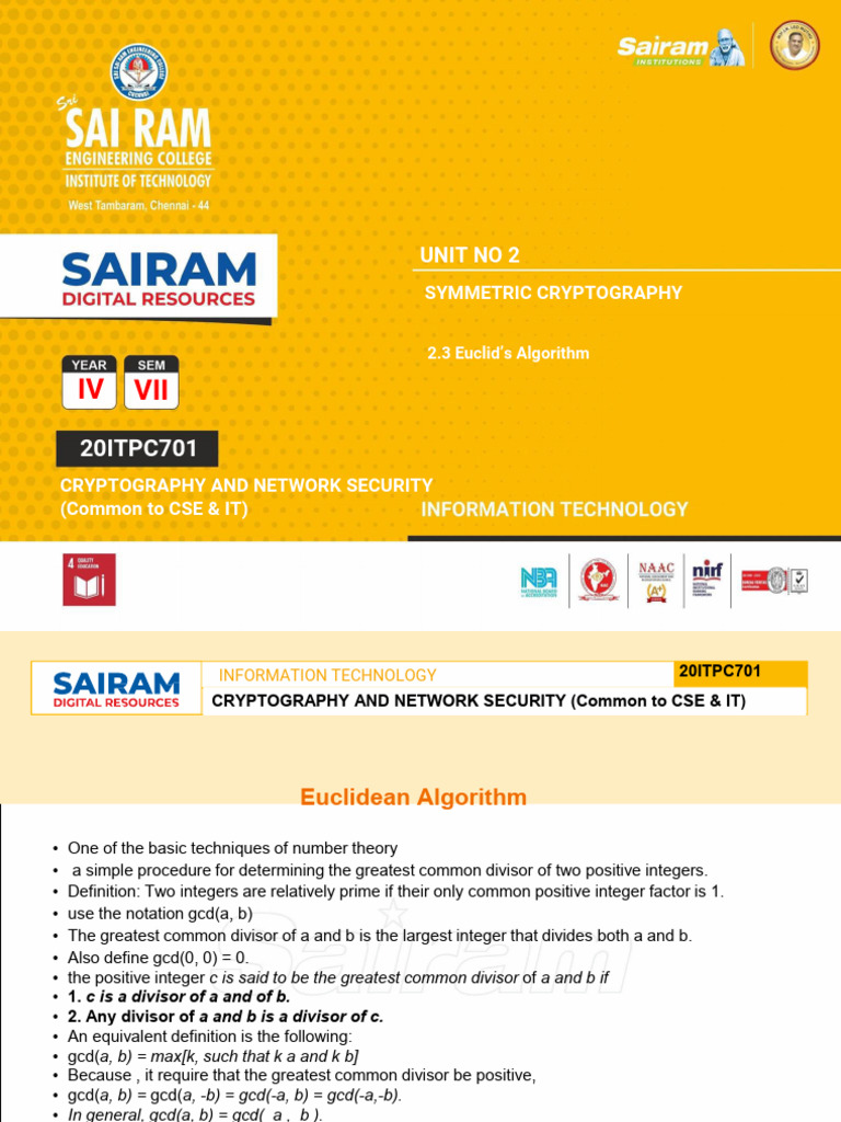 2.3 Euclid Algorithm | PDF