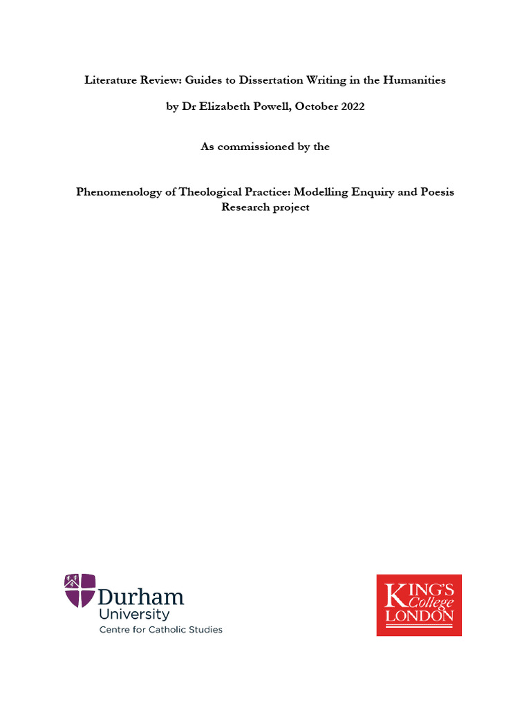 Dissertation Writing Guides Review | PDF | Thought | Philosophy