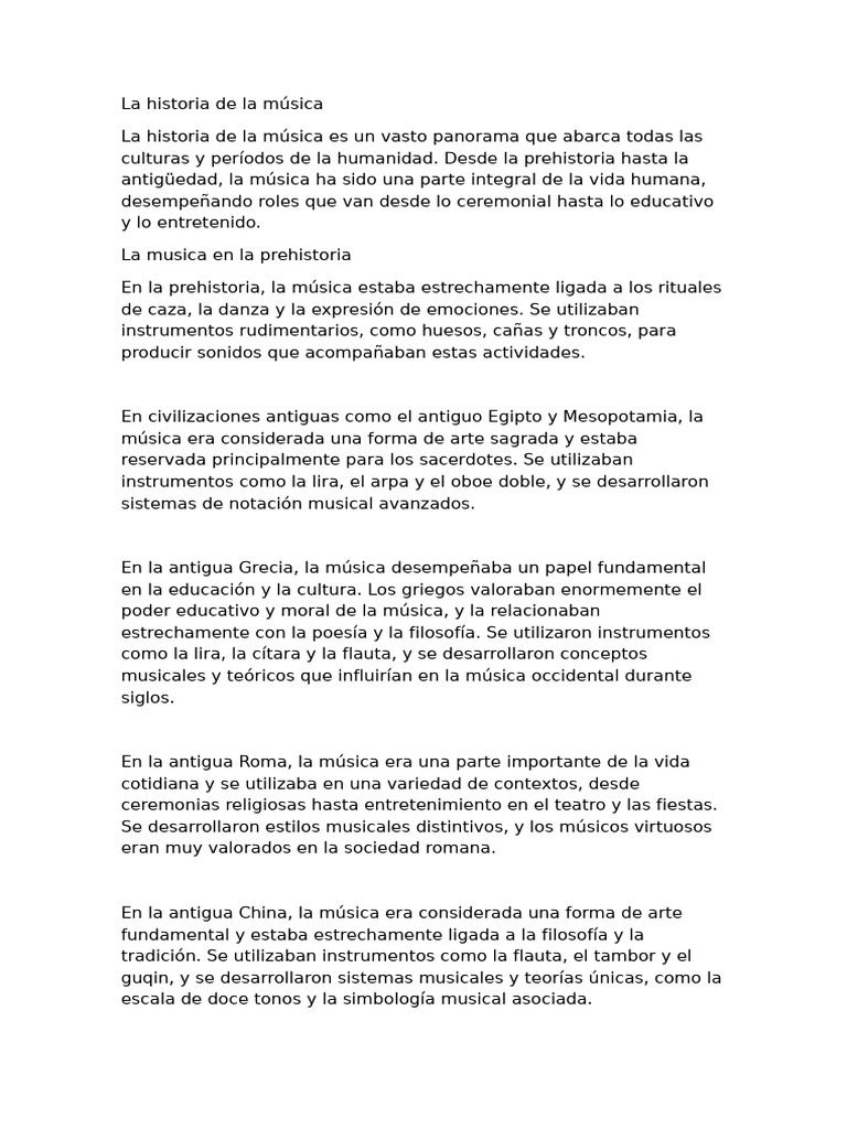 Historia de la Música a través del Tiempo | PDF | Jazz | Ciencias sociales