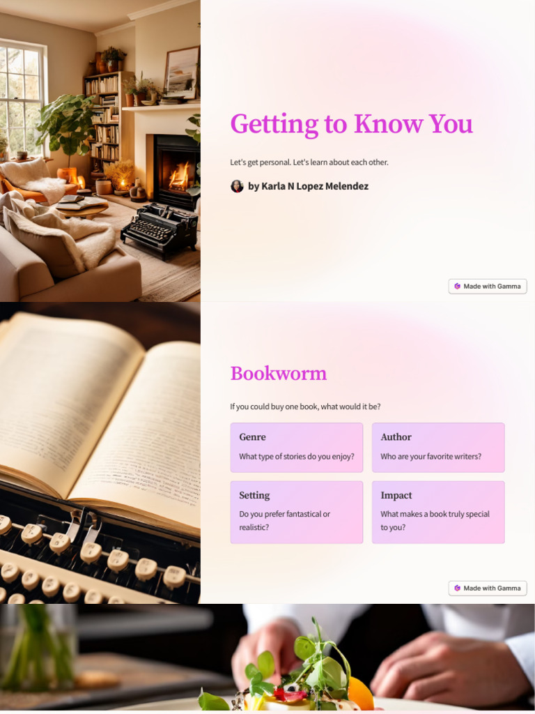 Personal Insights and Preferences Guide | PDF