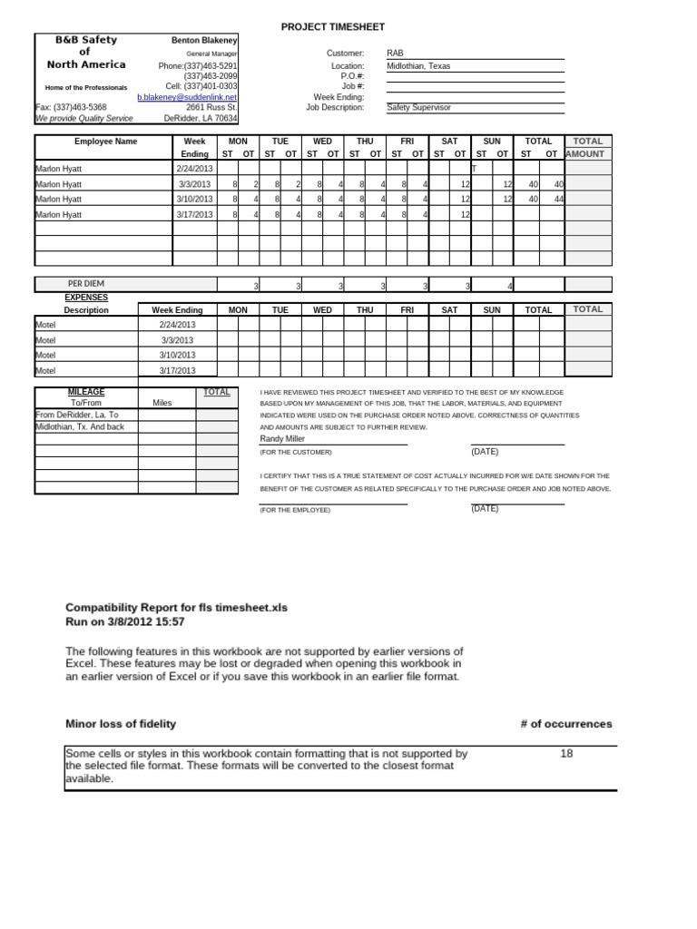 Timesheet | PDF