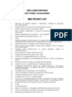 MBA Project List-F