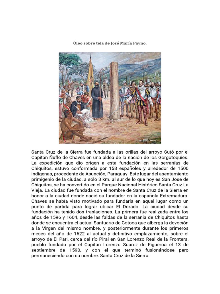 Fundacion de Santa Cruz de La Sierra | PDF