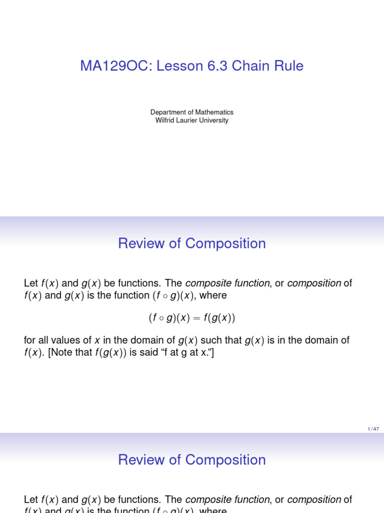 06 03 Chain Rule | PDF
